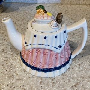 Vtg Cardinal Inc. Porcelain Breakfast Motif Small Tea Pot 1995